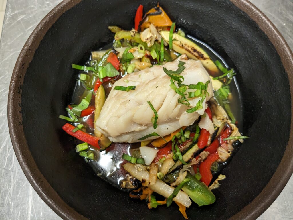 Filet de poisson dans son jus