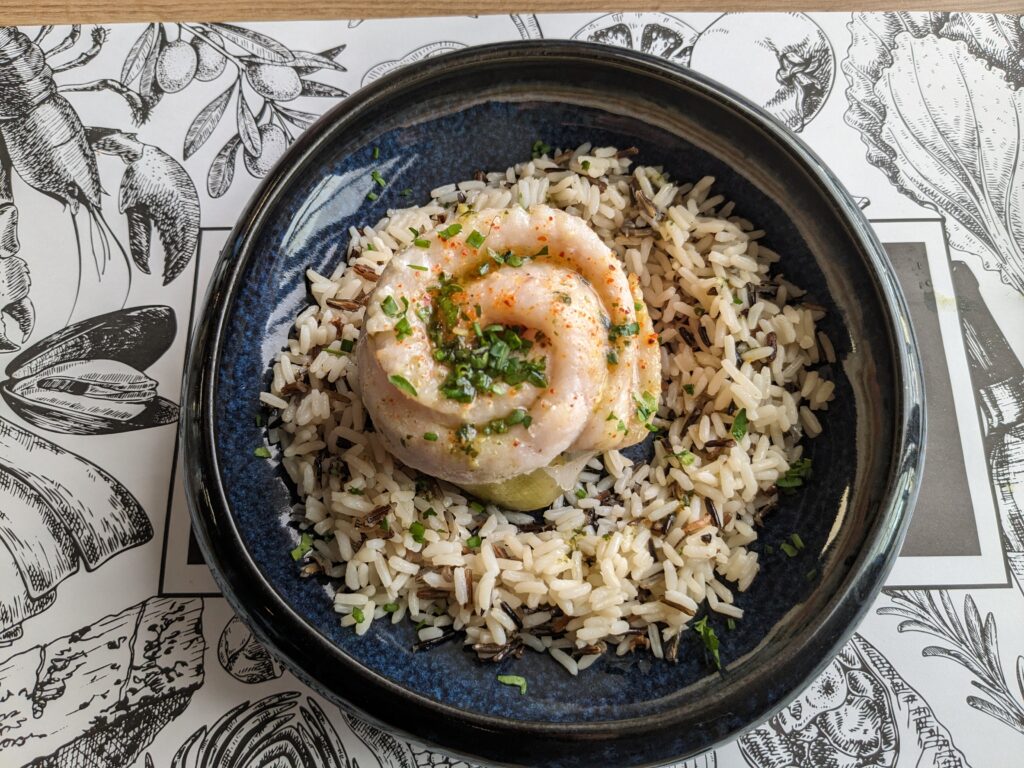 Merlu et son riz sauvage restaurant Blanquefort